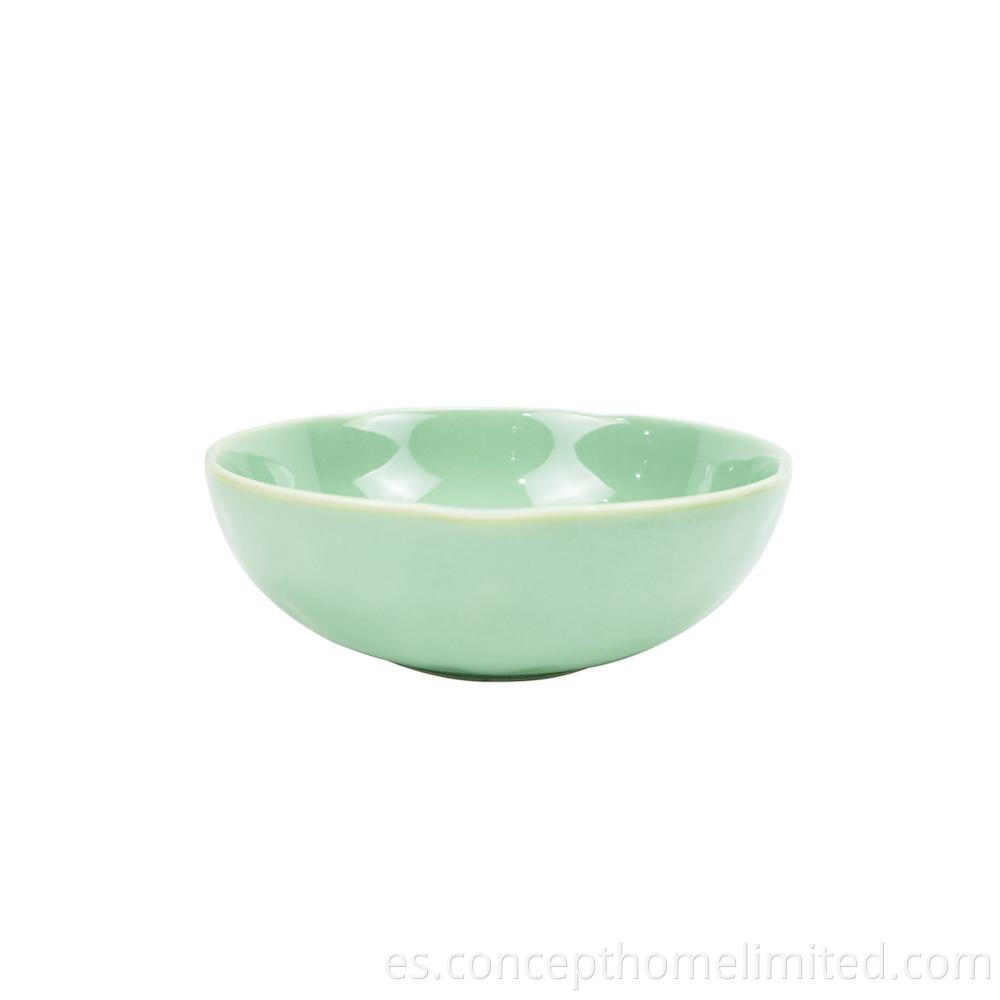 Reactive Glazed Stoneware Dinner Set In Jade Green Ch22067 G14 6